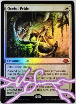 Foil OCELOT PRIDE Chris Seaman SIGNED & Altered! MTG Auto MH3 Modern Horizon Cat - Image 1