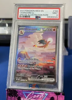 2023 Pokemon 151 Charizard EX 199/165 SIR PSA 9 Mint - Image 1