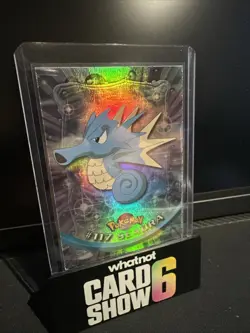 Rainbow Foil Topps Pokemon 117 Seadra Blue Label NM - Image 1