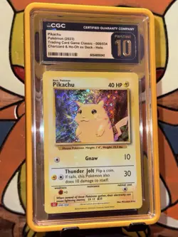 Pikachu Holo 008/034 Pokemon 2023 CLC Charizard Deck CGC Pristine 10 - Image 1