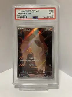 2023 Pokemon Japanese SV2a-Charmander AR#168 PSA 9 MINT - Image 1