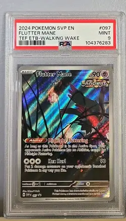 2024 POKEMON SVP EN-SV BLACK STAR PROMO #097 FLUTTER MANE PSA 9 - Image 1
