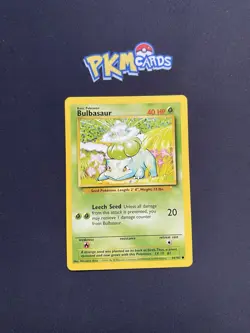 Pokemon TCG Bulbasaur Base Set 44/102 Regular LP. - Image 1