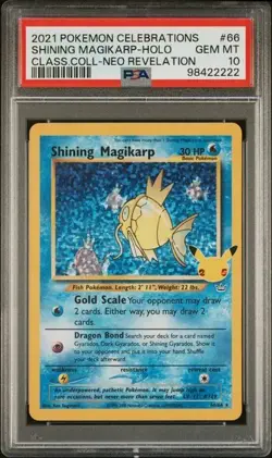 PSA 10 Shining Magikarp #66 - Pokemon Celebrations - Pokemon TCG GEM MINT - Image 1