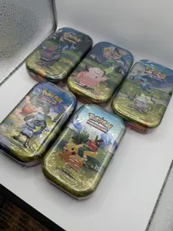LOT OF 5 SEALED ✅ Pokemon TCG Ascended Heroes MINI TINS Brand New - Image 1
