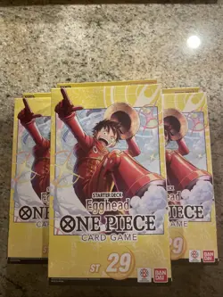 One Piece Egghead ENGLISH Starter Deck ST29 SEALED NEW - LOT OF 3 - Ships Now - Image 1