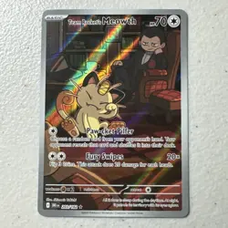 Pokemon Team Rockets Meowth Card 203/182 Destined Rivals NM - Image 1
