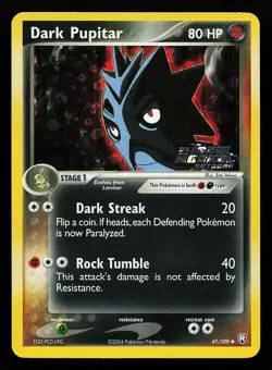 Dark Pupitar 41/109 Reverse Holo Stamped Team Rocket Returns Pokemon Card - Image 1
