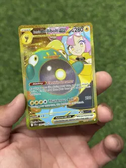 Pokemon TCG Iono's Bellibolt ex 188/159 Journey Together Gold Hyper Rare Card NM - Image 2