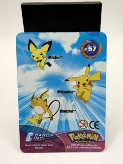 Pichu Pikachu Raichu #57 | Pokemon Advanced 2004 Panini Lenticular Action Card - Image 5