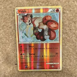 Pokemon Vulpix 2011 75/95 Basic HP50 Reverse Holo Fox Card Stock - Image 1