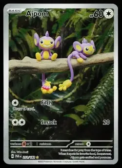 Aipom 211/182 Scarlet & Violet Paradox Rift Pokemon Card NM Pack Fresh - Image 1