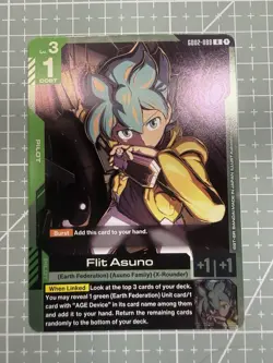 Flit Asuno R GD02-088 Gundam TCG Card Foil Dual Impact English - Image 1