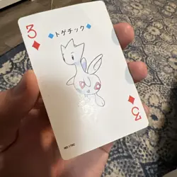 3 of Diamonds Togetic 176 Pokemon Poker Playing Card 1999 Japan Lugia Silver - Image 3