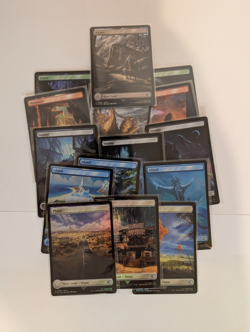 Final Fantasy Set 32x (16 Foil,16 Non-Foil) Full Art Lands MTG FIN - Image 1