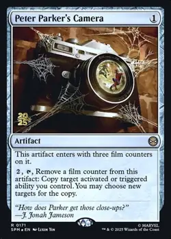 Peter Parker's Camera - Foil Prerelease Promo SPM LP MTG - Image 1