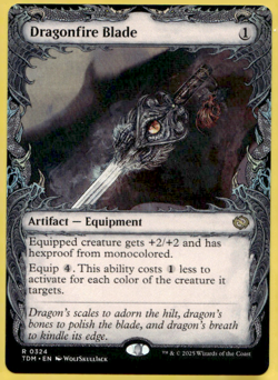 DRAGONFIRE BLADE SHOWCASE TARKIR: DRAGONSTORM TDM RARE EQUIPMENT MTG 324 - Image 1