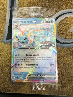 Pokemon SEALED Vaporeon ex 023/131 Prismatic Evolutions Surprise Box Promo Holo! - Image 1