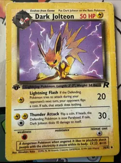 1st Edition Dark Jolteon 38/82 - Team Rocket Uncommon - WOTC - Pokemon TC Game - Image 1