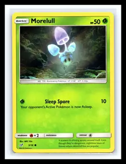 💥 Morelull 2019 Detective Pikachu Set # 3/ 18 Holo Foil Pokemon - Image 1