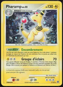Carte Pokemon Pharamp 1/132 Holo Merveilles Secretes Francais - Image 1