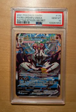 Rapid Strike Urshifu Vmax 170/163 Secret Battle Styles Pokemon PSA 10 - Image 1