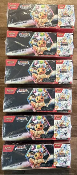 6x Lot - Sam’s Club Pokemon Prismatic Evolutions Surprise Box & Booster Bundle - Image 2
