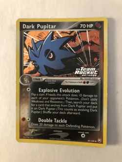 Dark Pupitar - 40/109 - Pokemon EX Team Rocket Returns - Stamped Reverse Holo - Image 1