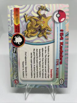 Topps Pokemon Kadabra #64 1999 TV Animation Edition Non Holo - Image 2