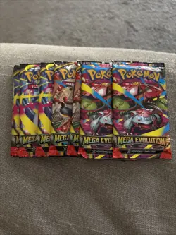 Pokemon Mega Evolution Booster Pack Lot – 8 Sealed Packs – Authentic TCG - Image 1