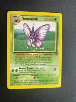 Pokemon TCG Venomoth Jungle 29/64 Non-Holo Rare Nm Vintage 1999 - Image 1
