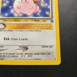 2000 Cleffa #31 - Black Star Promo Non-Holo Rare - Pokemon TCG - LP - Image 3