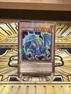 Yugioh Blauaugiger w. Drache Quarter Century Secret Rare RA04-DE108 - Image 1