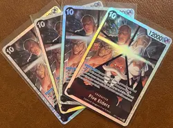 One Piece TCG OP13-082 Five Elders SR x4 Playset Card Game CCG English - Black - Image 1
