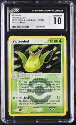 CGC 10 Victreebel EX Fire Red & Leaf Green 17/112 Reverse Holo Pokemon Card - Image 1