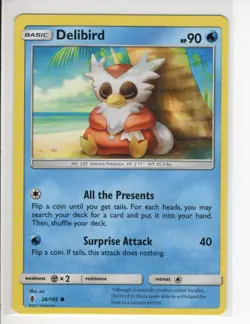 DELIBIRD GUARDIANS RISING SET POKEMON CARD 26/145 LP - Image 1