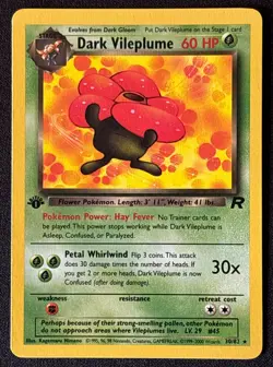 1st Edition Dark Vileplume Team Rocket - #30/82 - Vintage Pokemon Card 1999 WOTC - Image 1