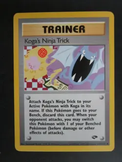 KOGA'S NINJA TRICK POKEMON CARD 115/132 GYM CHALLENGE NON HOLO NEVER PLAYED NM- - Image 1