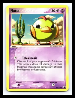 💥 Natu Pokemon TCG 2005 (Unseen Forces) Non Holo-Vintage Card # 63/115 - Image 1