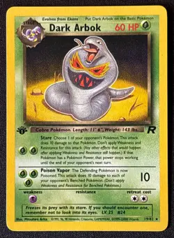 1st Edition Dark Arbok - Team Rocket - #19/82 - Vintage Pokemon Card 1999 WOTC - Image 1