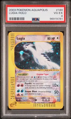 96919781 Lugia 2003 Pokemon Aquapolis #149 Holo PSA 4 - Image 1