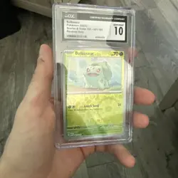 Bulbasaur 001/165 Sv: Scarlet & Violet 151 Reverse Holo Pokemon CGC 10 - Image 2