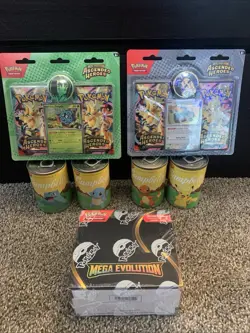 Pokemon Mega Evolutions Booster Box + 2 Ascended Heroes Coll. & 4 Campbell Soups - Image 1