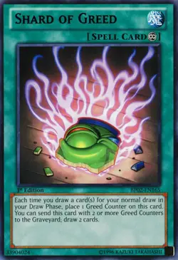 1x (LP) Shard of Greed - BP02-EN165 - Rare - Unlimited Edition YuGiOh - Image 1