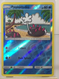 REVERSE HOLO Pyukumuku 52/236 NM - Unified Minds Pokemon Card - OOYAMA Art - Image 1