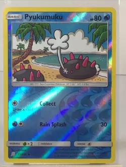 REVERSE HOLO Pyukumuku 52/236 NM - Unified Minds Pokemon Card - OOYAMA Art - Image 2