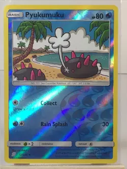 REVERSE HOLO Pyukumuku 52/236 NM - Unified Minds Pokemon Card - OOYAMA Art - Image 3
