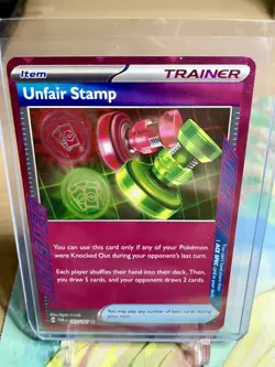Unfair Stamp 165/167 ACE SPEC - Twilight Masquerade - Pokemon TCG Card - NM/M - Image 3
