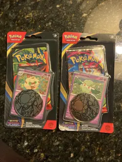 Pokemon TCG Phantasmal Flames Blister Packs With Promo Cards Coin Bundle of 2 - Image 1