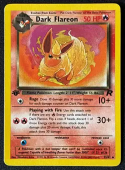 1st Edition Dark Flareon - Team Rocket - #35/82 - Vintage Pokemon Card 1999 WOTC - Image 1